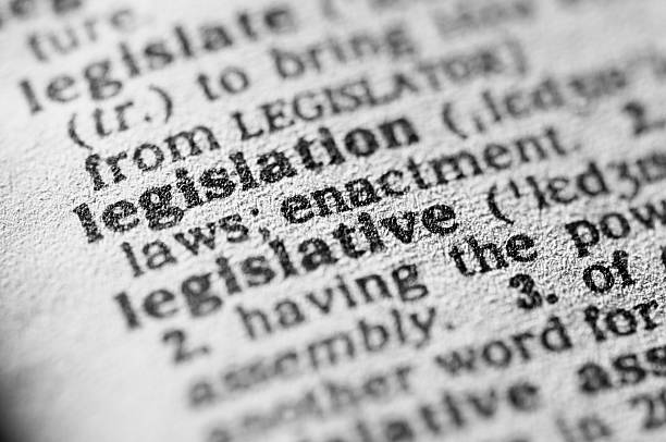 Dictionary definition of legislation in black type