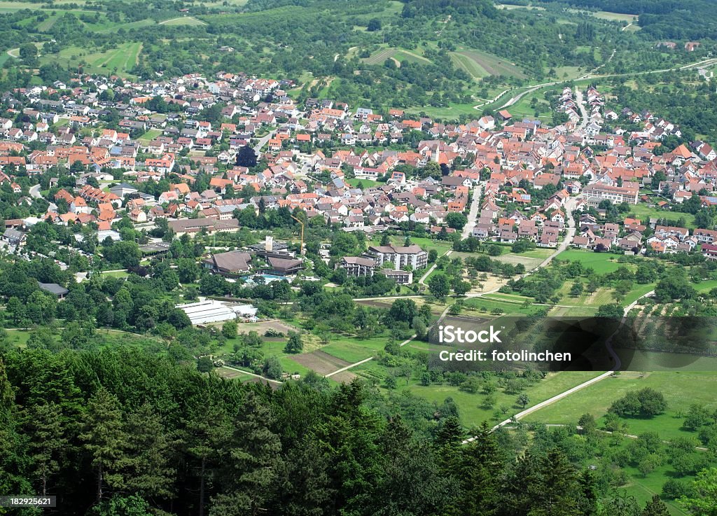 Aussicht vom Gebäude Hohenneuffen zu Beuren - Lizenzfrei Berg Stock-Foto