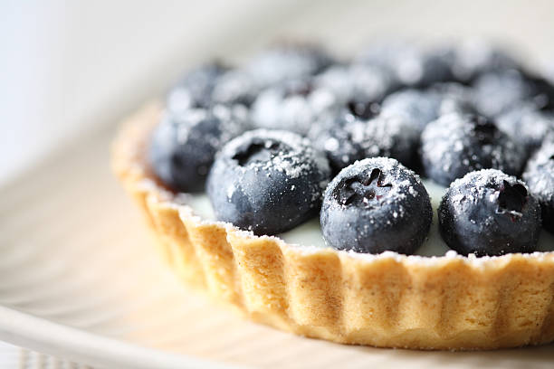 Bilberry tart stock photo