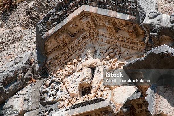 Ruiny Rzymskie Theatre W Aspendos Antalya Turcja - zdjęcia stockowe i więcej obrazów Amfiteatr - Amfiteatr, Antalya - Województwo, Archeologia