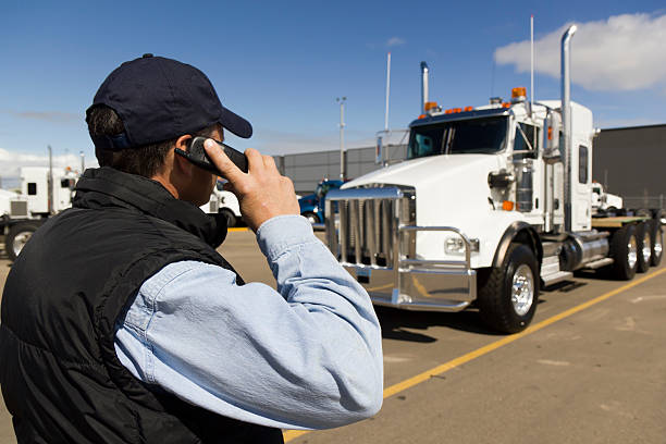 istock Phone Call at a Truckstop 182926443