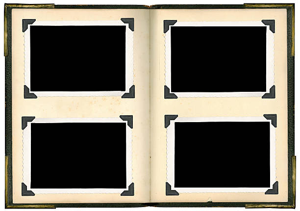 늙음 포토서제스트 앰범 네 사진 - old paper mottled rectangular shape 뉴스 사진 이미지