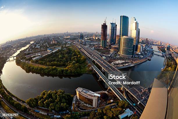 Moscovo Skyline Vista Aérea Fotografia De Olhodepeixename - Fotografias de stock e mais imagens de Alto - Descrição Física