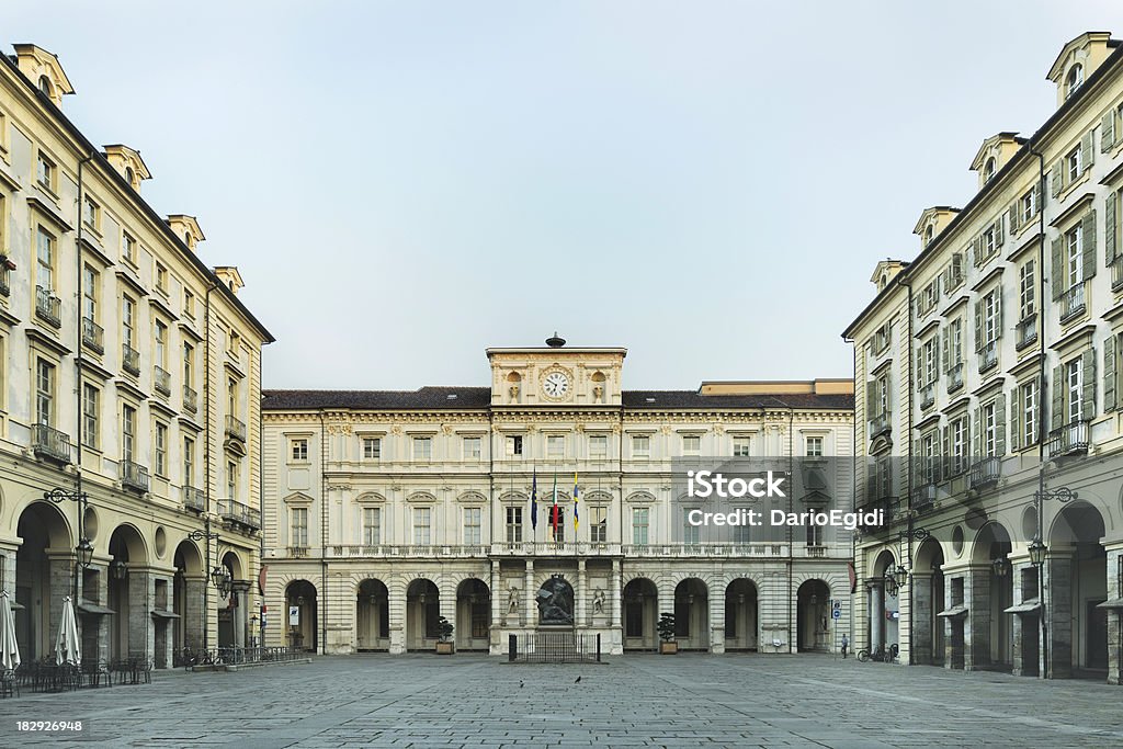 Architettura Torino palace city hall - Foto stock royalty-free di Palazzo Reale