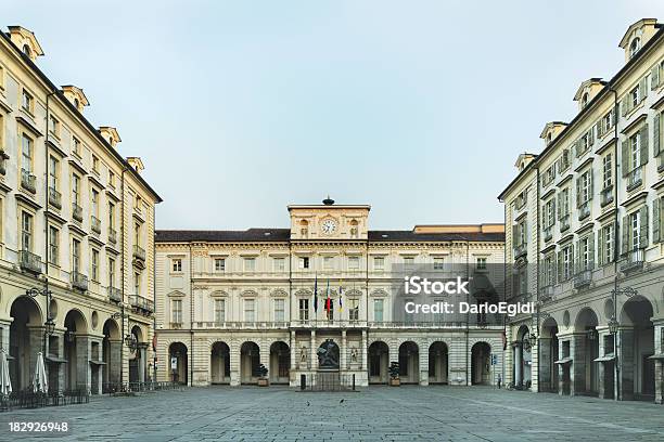 Architettura Torino Palace City Hall - Fotografie stock e altre immagini di Palazzo Reale - Palazzo Reale, Portico sopraelevato, Provincia di Torino
