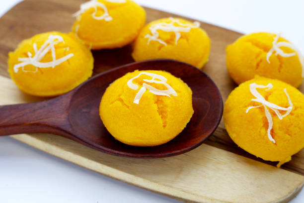 istock Toddy palm cake. Khanom Tarn (Thai dessert) 1829270013