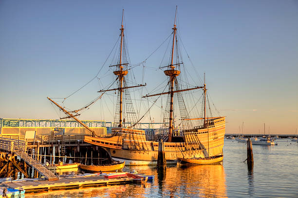 mayflower-navio ii - massachusetts bay imagens e fotografias de stock