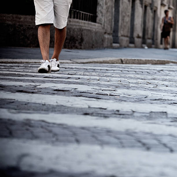istock Walking On The Pedestrian Crossing 182927184