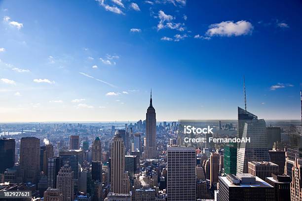 Manhattan View Stock Photo - Download Image Now - Blue, City, City Life