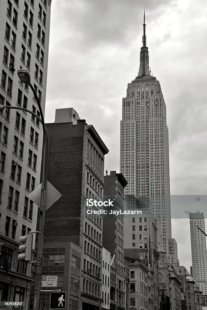 New York in B & W-Empire State Building quartiere Paesaggio urbano - Foto stock royalty-free di 1920-1929