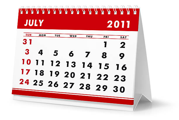 istock Year 2011, month July - desktop calendar 182928261