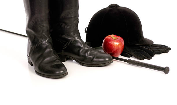 istock English Riding Boots With Hat, Gloves And Whip 182928415