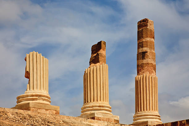 istock Tunisia: Reconstruction of Old Columns at Carthage 182928912