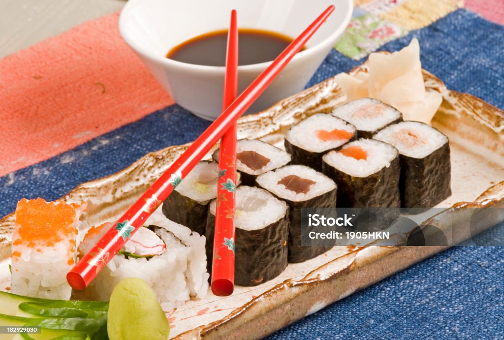 sushi de alimentos - Foto de stock de Alimento libre de derechos