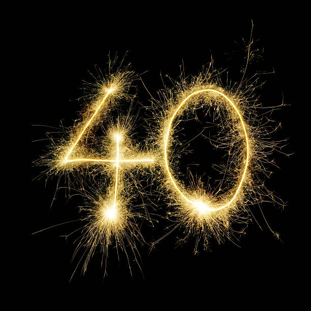 istock The number 40 written with sparklers 182929292