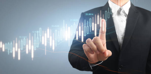 istock Businessman plan graph growth and increase of chart positive indicators 1829294973
