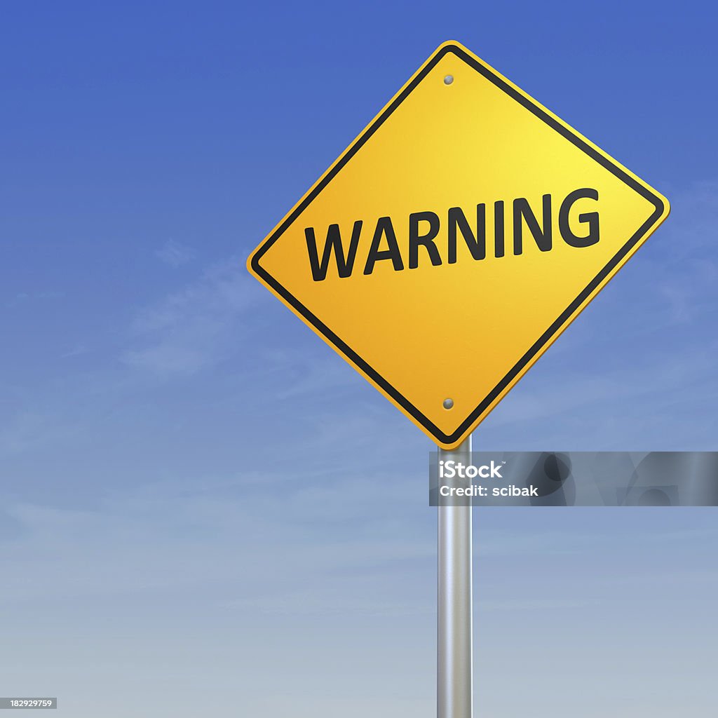 Estrada sinal de alerta - Foto de stock de Sinal de advertência royalty-free