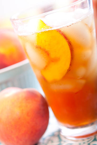 Peach Iced Tea stock photo