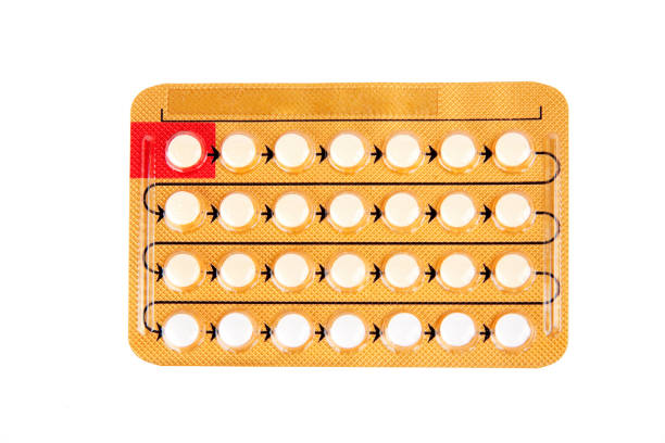 Birth control pills stock photo