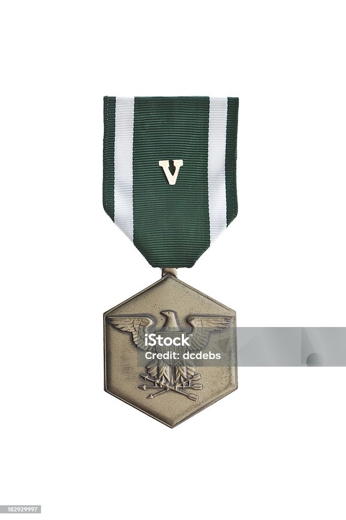 Темно-синий похвалы медаль с V-образным вырезом - Стоковые фото Орёл роялти-фри