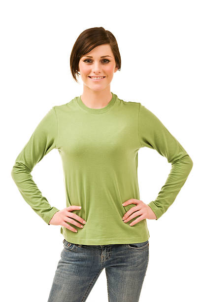 istock Female in t-shirt 182930662