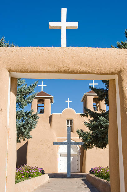istock The Crosses and Entry into San Francisco de Asis Mission 182930801