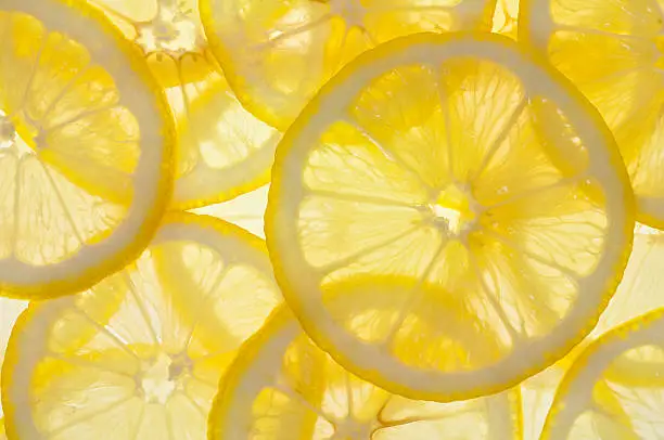 Backlit Lemon Slice Background
