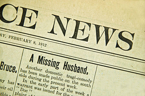 istock Vintage Newspaper Front Page ... 1912 182931153