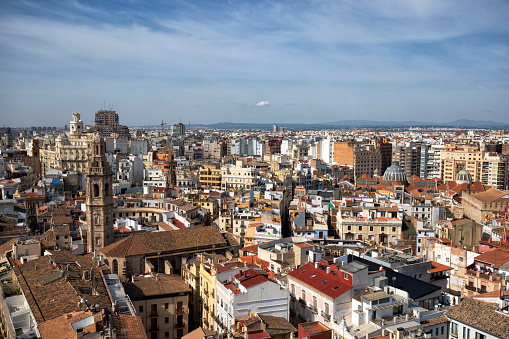 Valencia cityscape, as seen from Miguelete Tower