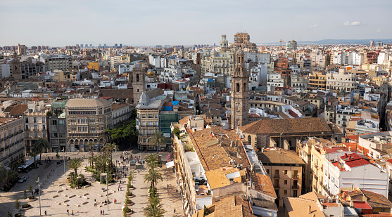 Valencia cityscape, as seen from Miguelete Tower