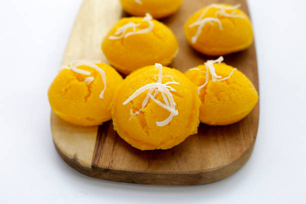 istock Toddy palm cake. Khanom Tarn (Thai dessert) 1829333131