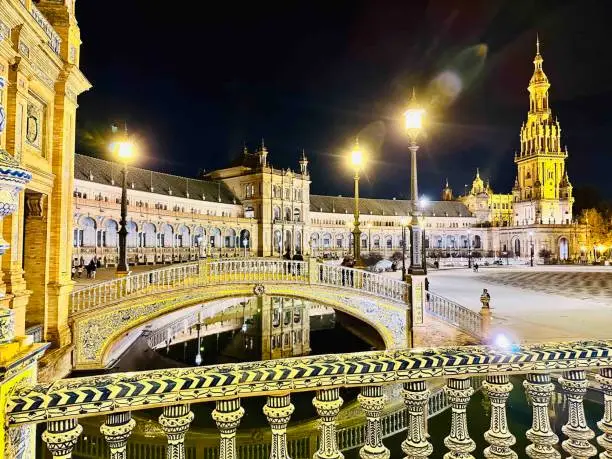 Plaza de Espana at Night