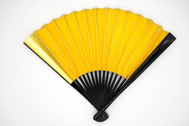 istock Golden fan (center / white background) 1829440956