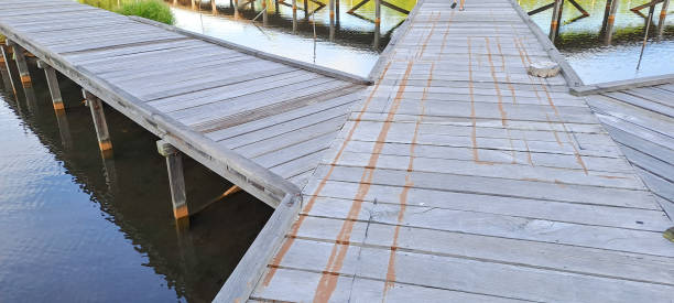 istock Rustic wooden bridge over a pond 1829465550