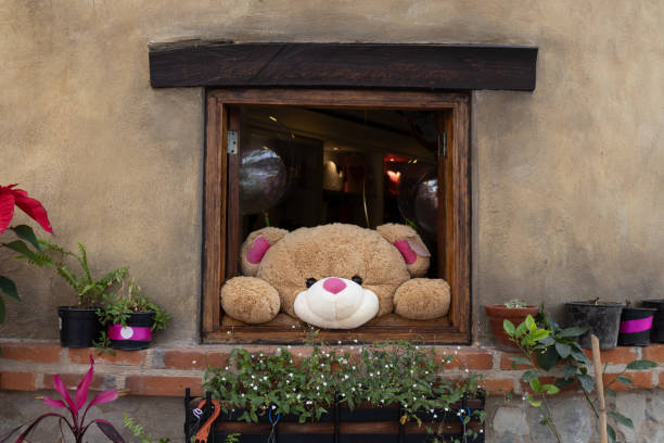 istock Beautiful copy space with a teddy bear in the middle. 1829501687