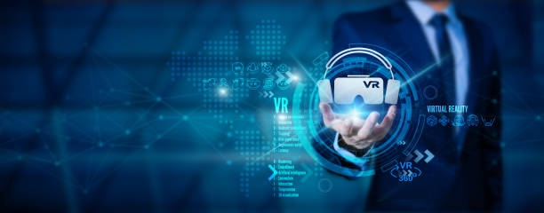 istock Metaverse Technology concept. Businessmen use VR (virtual reality) goggles and experiences of metaverse virtual world for their business future. Visualization and virtual augmented reality on social networks. 1829530557