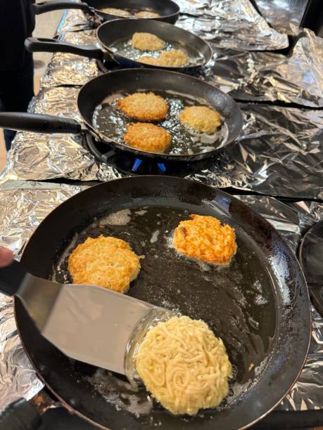 istock Cooking homemade latkes on stovetop 1829577641