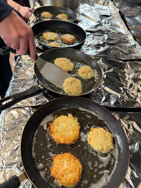 istock Cooking homemade latkes on stovetop 1829578151