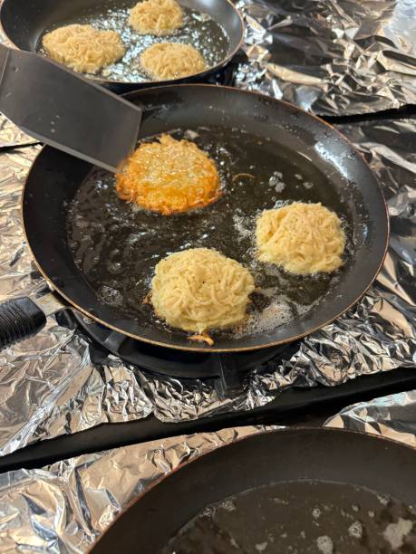 istock Cooking homemade latkes on stovetop 1829578165
