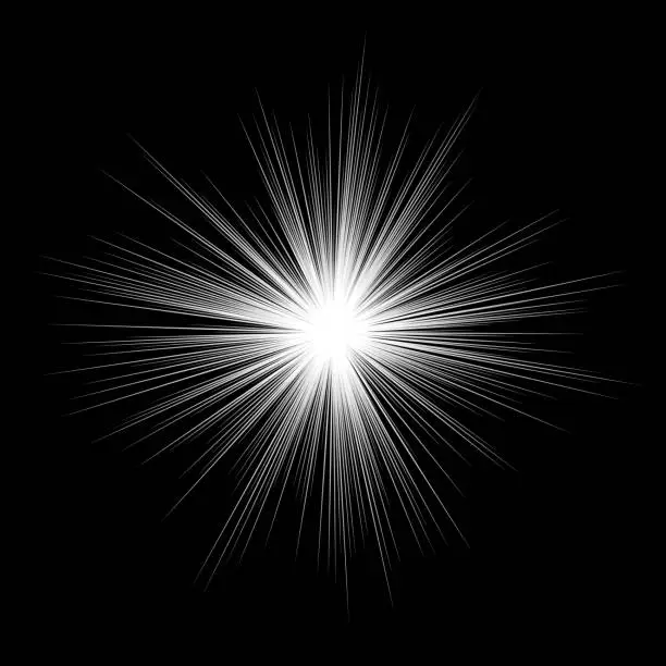 Vector illustration of white explosion