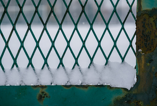 Background of frozen fence