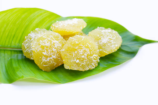 istock Steamed cassava cake. Thai dessert 1829721362