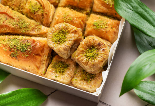 istock Assortment of Turkish baklava dessert 1829763727
