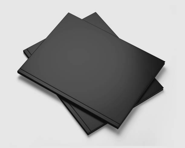 istock Stack of Black Magazines, Book, Booklet, Brochure, Blank Cover Mockup Template, Realistic, 3d Rendered isolated on light background. 1829834897