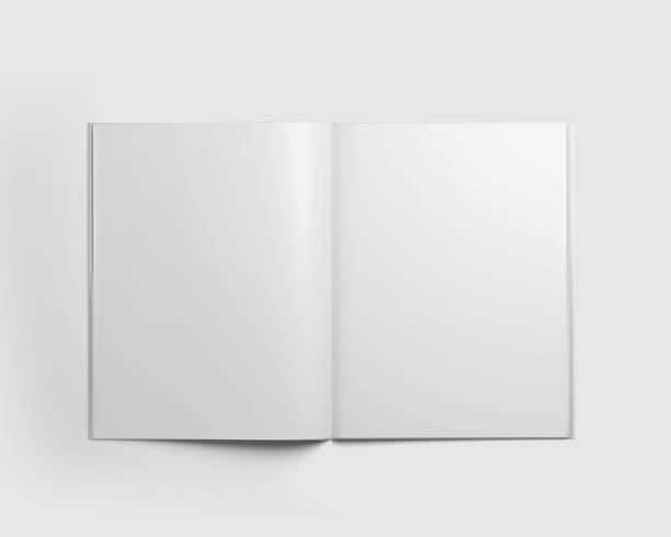 istock Opened Magazine, Book, Booklet, Brochure, Blank Cover Mockup Template, Realistic, 3d Rendered isolated on light background. 1829835433