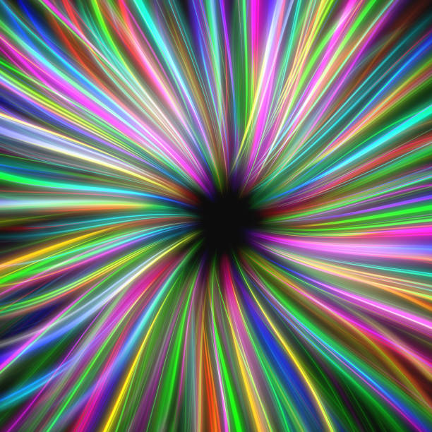 istock Colorful rays glow in all colors as background or texture as 3d rendered illustration 1829848737