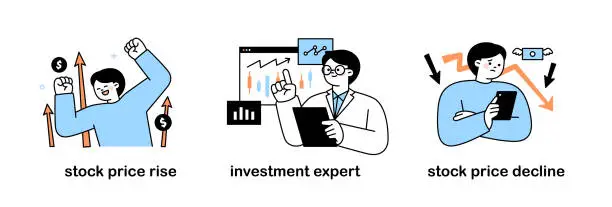 Vector illustration of stock market.