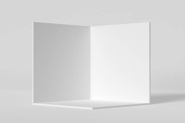 istock Cross section of a cube box in white room interior. 1829877943