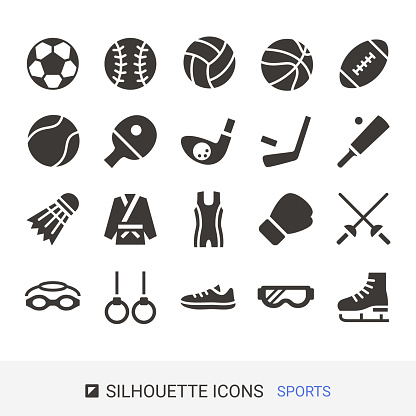 Product icon, Sports, Silhouette icon.