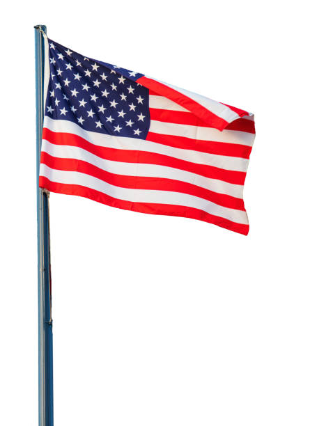 istock US national flag on white background 1830025416